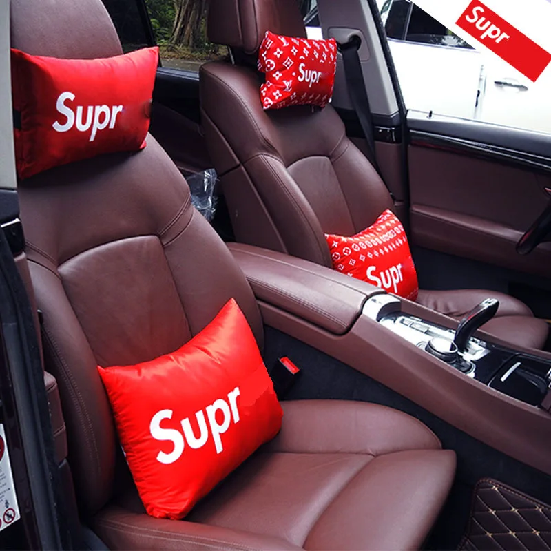 

2PCS Car Neck Pillows Neck Headrest Breathable Vehicular Pillows Seat Neck Pillows Car-styling Accessories