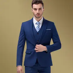 Лучшее Новое поступление мужской s свадебное платье тонкий костюм Коммерческая мужская одежда костюмы мужской темно-синий модный костюм