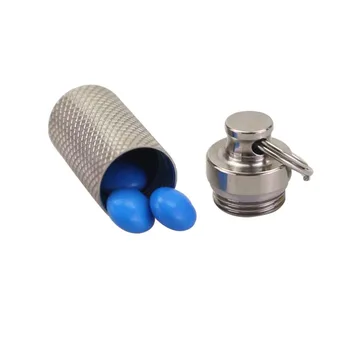 

Small Pocket Durable Titanium Alloy Waterproof Sealed Pill Medicine Canister Outdoor Sports First Aid Storage Bottle multi tool