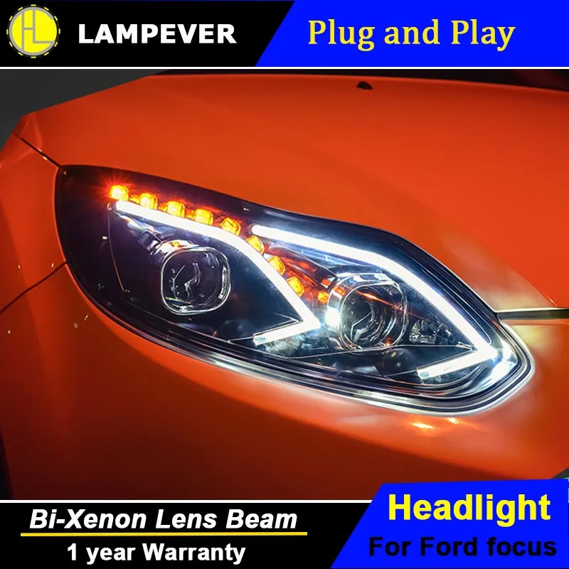 HLC car Styling Head Lamp for Focus 2012 2014 Headlights focus 3 LED