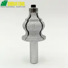 Best Price Vacuum Brazed diamond router bits with 1/2" shank for slab edge profile, Router cutter for stone, Rome-3 type Best Price Vacuum Brazed diamond router bits with 1/2" shank for slab edge profile, Router cutter for stone, Rome-3 type