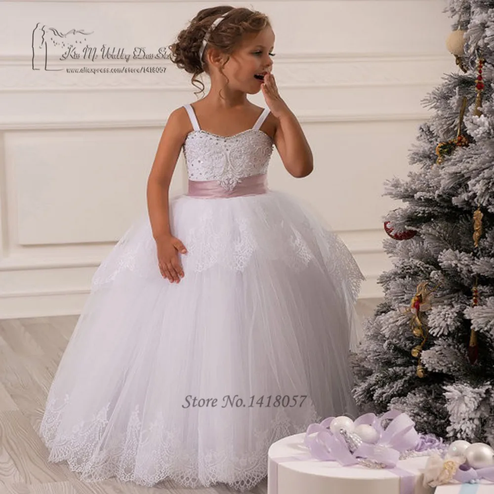 Baby Flower Girl Dresses for Weddings Lace Holy Communion Dresses Mother Daughter Gowns Communie Jurk Meisje Kids Evening Gowns