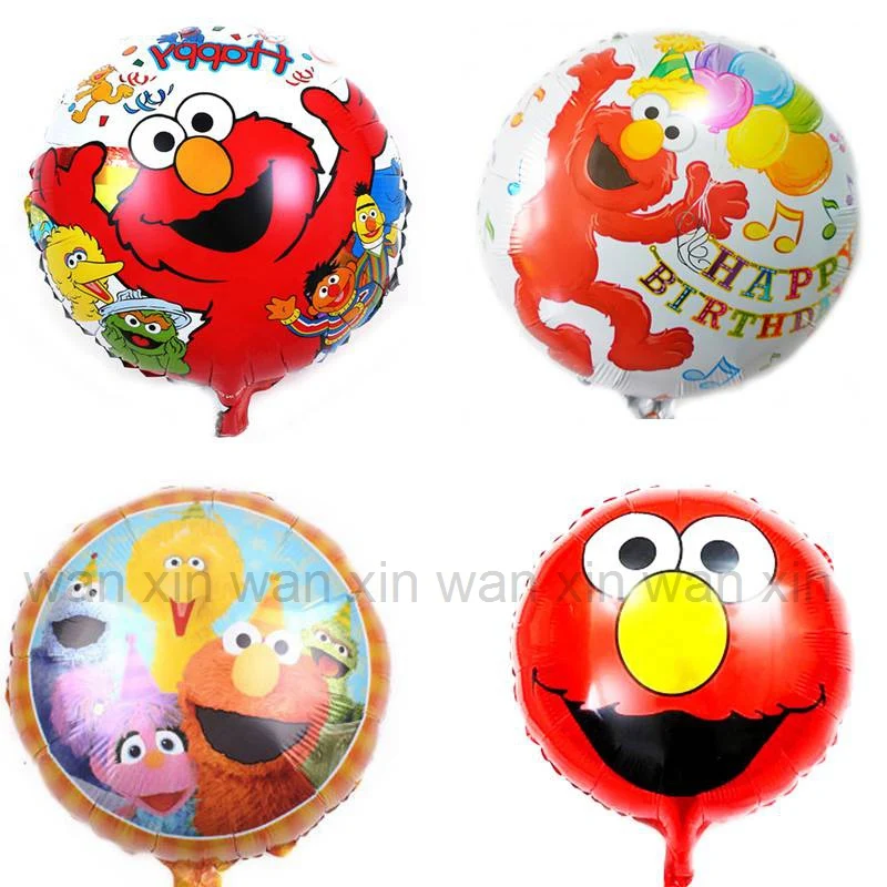 

1pc Sesame Street party balloons new style 18inch round elmo helium balloons printed happy birthday balloons for kid toys