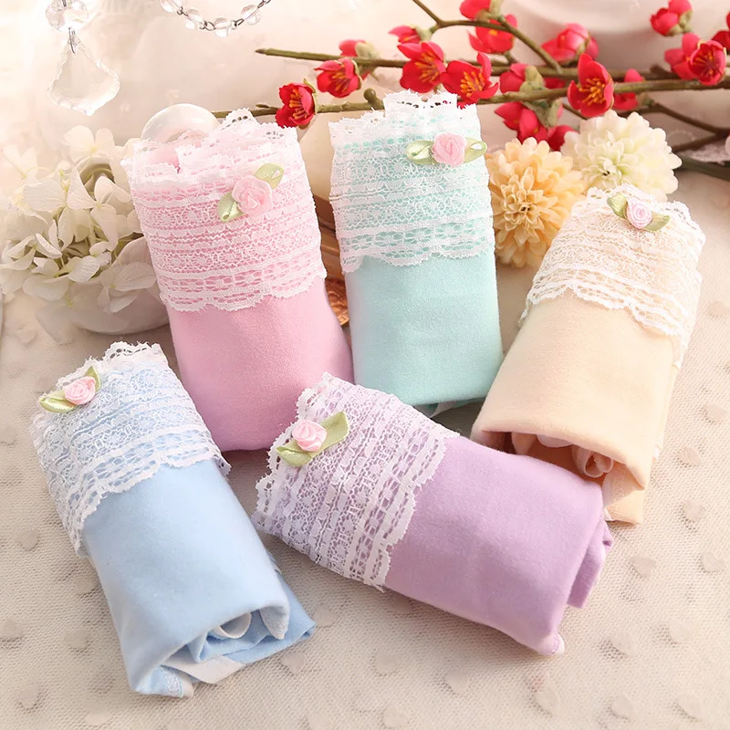 

4pcs one lot mix colors Children Panties Teenage Girl Underwear 8007