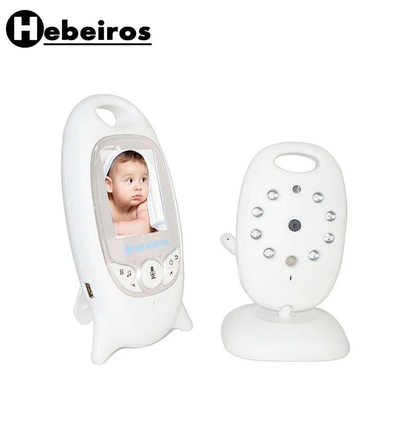 

Hebeiros 2.5Ghz Digital Wireless Video Baby Monitor VB601 Color LCD Monitor 2 Way Talk Temperature Monitoring with 8 Lullabies