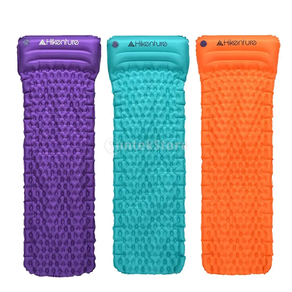 

Air Inflatable Ultra Light Travel Hiking Outdoor Tent Sleeping Pad Camping Mat with Built in Pillow Mattress