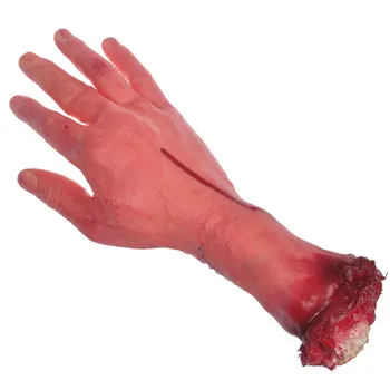 

Gory Horrible Bloody Broken Hand Horror Scary Human Latex Lifesize Arm Hand Chopped Cut Off Severed Prop Rubber Halloween Decor