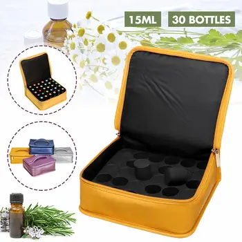

Essential Oil Case 30 Bottles 5ML10ML 15ML Perfume Oil Box Travel Organizer Portable Carrying Holder Nail Polish Storage Bag New
