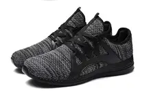 Plus Size 47 Breathable Men Casual Shoes Flying Wave Korean Tide Lace Up Fashion Mesh Zapatillas Lightweight Sneakers Platform