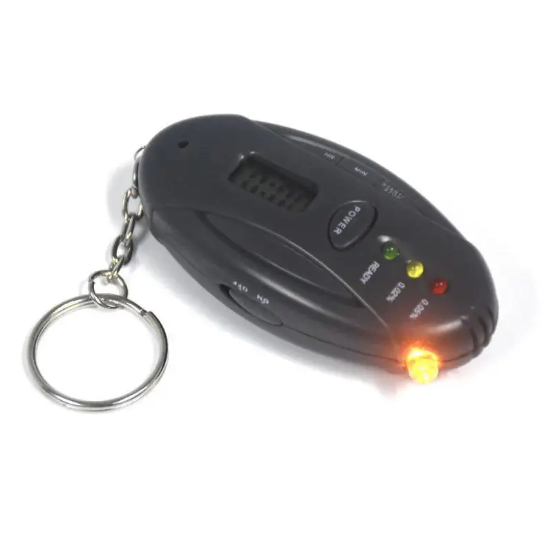 Автомобильный тестер алкоголя светодиодный мини-фонарик брелок для парковки гаджеты цифровой тестер на алкоголь с ЖК-таймером