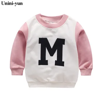 

[Unini-yun]2018 Spring New Arrival Baby Girls boys girls terry sweater cartoon long sleeve T-shirt jerseys baby kids clothes