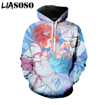 

LIASOSO 2019 Winter New Men Women Sweatshirt 3D Print Anime Re Zero Hoodie Long Sleeve Casual Harajuku Hip Hop Pullover B010-24