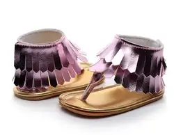 Модная детская летняя обувь с кисточками 8 цветов из искусственной кожи детские мокасины мягкая резиновая подошва первые ходунки обувь
