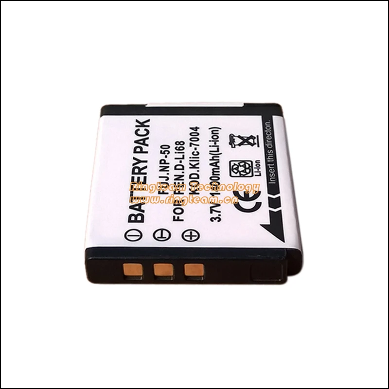 

D-LI68 Li-Ion Rechargeable Battery for Pentax Q, Q7, Q10, Optio S10, S12, A36 Cameras