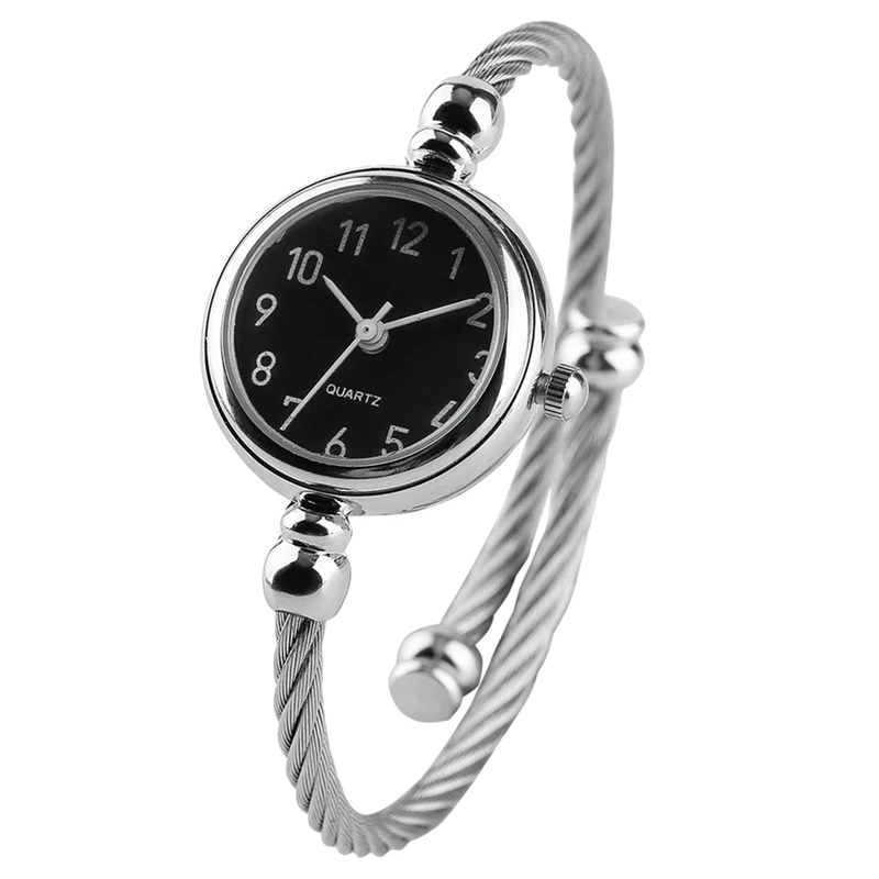 

2018 New Fashion Women's Cute Small Dress Watch Silver Slim Stainless Steel Band Teens Girls Clock Jewelry Bracelet Montre Femme