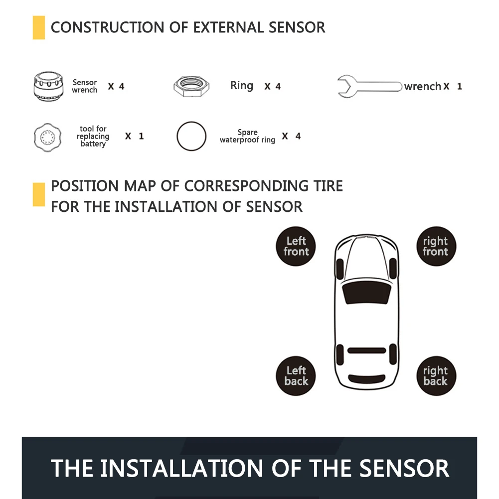 TP630 TPMS автомобильный Смарт Bluetooth TPMS давление в шинах PSI Бар Температурная сигнализация для Android для IOS 4 Датчики