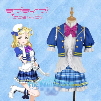 

Anime Love live!Sunshine!Ohara Mari Aqours SJ Uniform Dress Cosplay Costume Full set free shipping