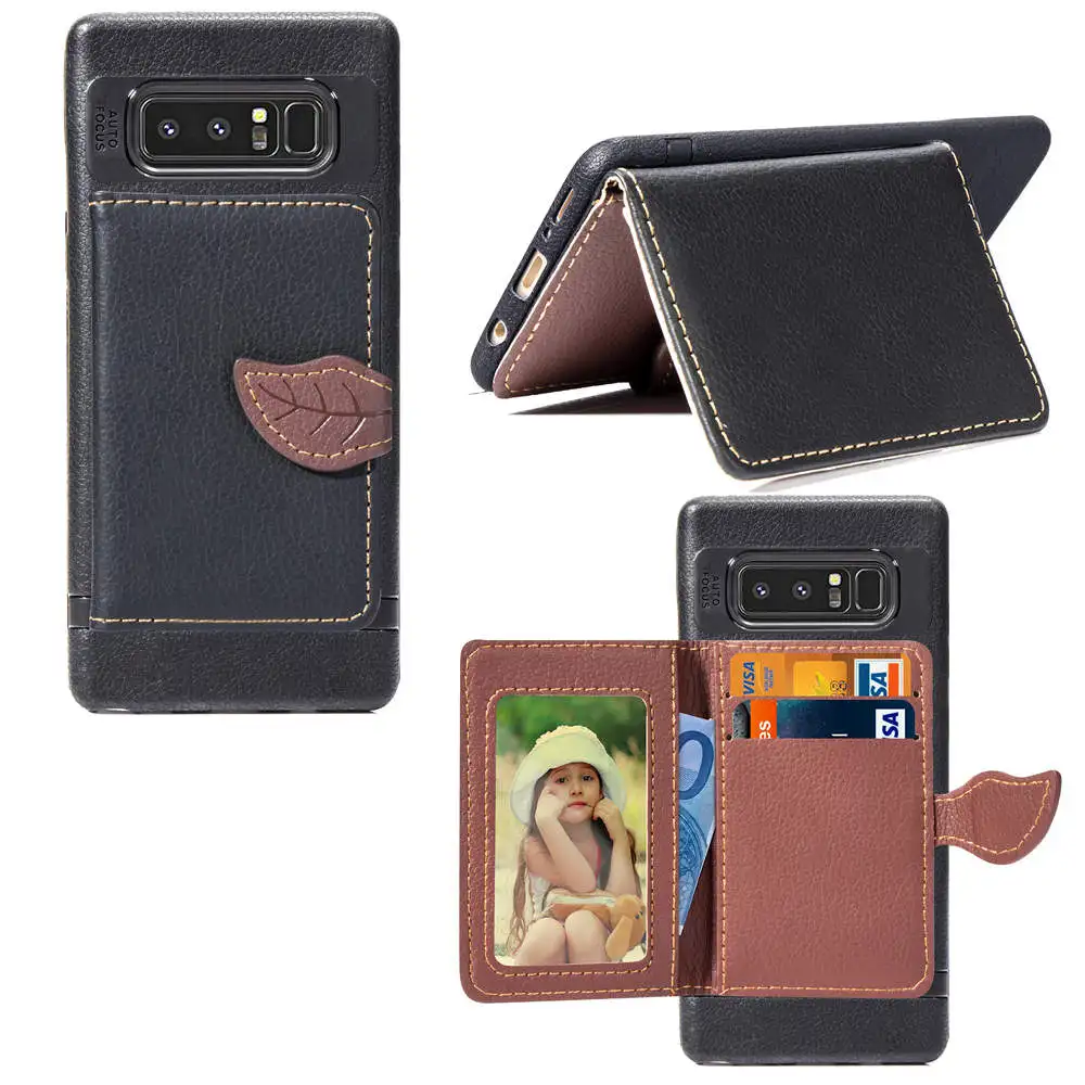 Leather Card wallet stand bumper For Samsung galaxy Note 8 S9 S8 plus j2 prime j5 pro j3 2017 j4 j6 a6 a8 2018 phone case Cover |