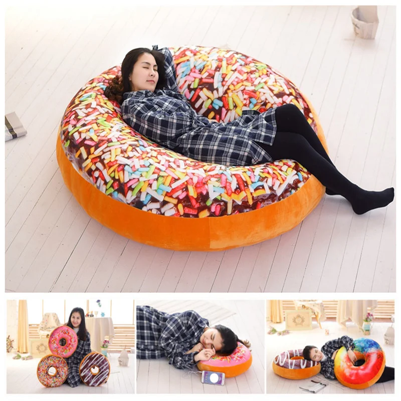 

Jumbo Doughnut Lazy sofa/bed Tatami Donut Plush Throw Pillow Stuffed Soft Toy Valentine's Day Gift Cute Buttock Seat Cushion