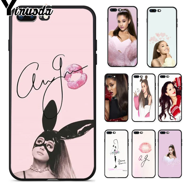 Yinuoda Ariana Grande Lovely Design Phone Accessories Case for iPhone 8 7 6 6S Plus 5 5S SE XR X ...