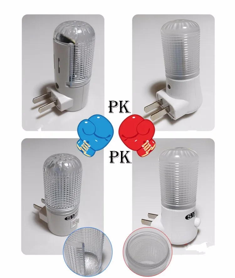 Новинка Светодиодный ночной Светильник прикроватный светильник Настенный фотолампы с ЕС/штепсельная вилка американского стандарта AC 110-220 В украшения дома, подарок на Рождество, подарок для детей, Спальня