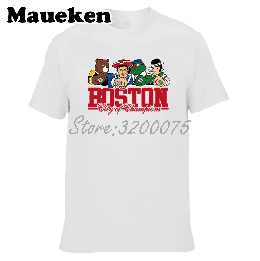 Для мужчин Boston City For New England Celtics Bruins Красная футболка Sox одежда футболка мужская комикс мультфильм W0301001 - Цвет: 27