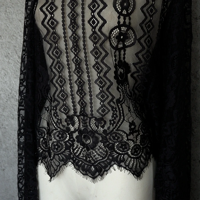 Последние Высокое качество ресниц Французский кружевной ткани! Белый, черный 1 шт = 3 М длинные женские платья, кружевные платья