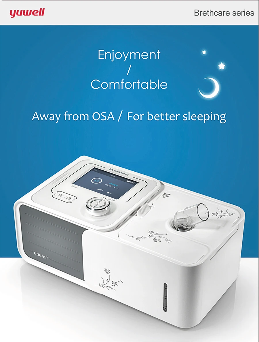 Yuwell CPAP респиратор для умного дома с увлажнителем CPAP маска шланг сумка для сна Храп апноэ стоп храп дыхательная машина