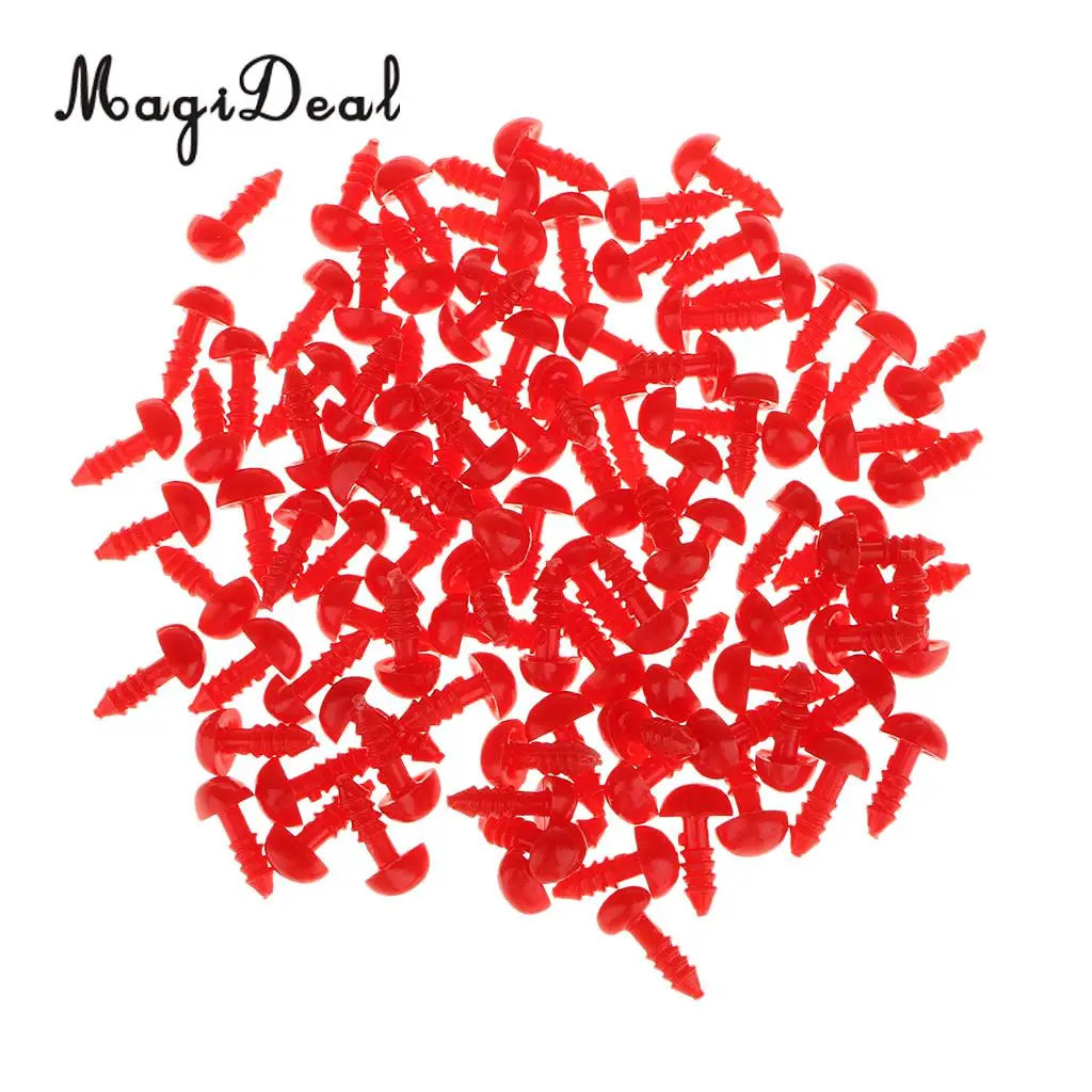 100Pcs Plastic Dolls Noses Acrylic 7x9mm Safety Nose Toy Animal Bear Dog DIY Making Accessories Crafts