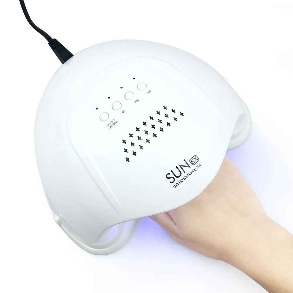 SUN 48W UV LED Lamp Nail Dryer Machine Manicure Tool SUN5X 24 LEDs Ice For Curing Gel Polish With Free Delivery | Красота и здоровье