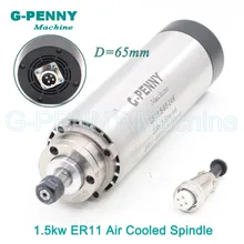 New Product! 220V/380V 1.5KW ER11 CNC Air Cooled Spindle Motor D=65mm DIY Air Cooling 4 Bearings CNC Motor Spindle CNCmachine New Product! 220V/380V 1.5KW ER11 CNC Air Cooled Spindle Motor D=65mm DIY Air Cooling 4 Bearings CNC Motor Spindle CNCmachine
