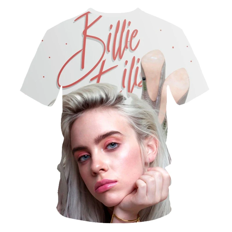 Лидер продаж, футболка с принтом Billie Eilish, Мужская/wo, Songstress, 3D, хип-хоп футболка, повседневная, уличный стиль, одежда, шесть футов под топы