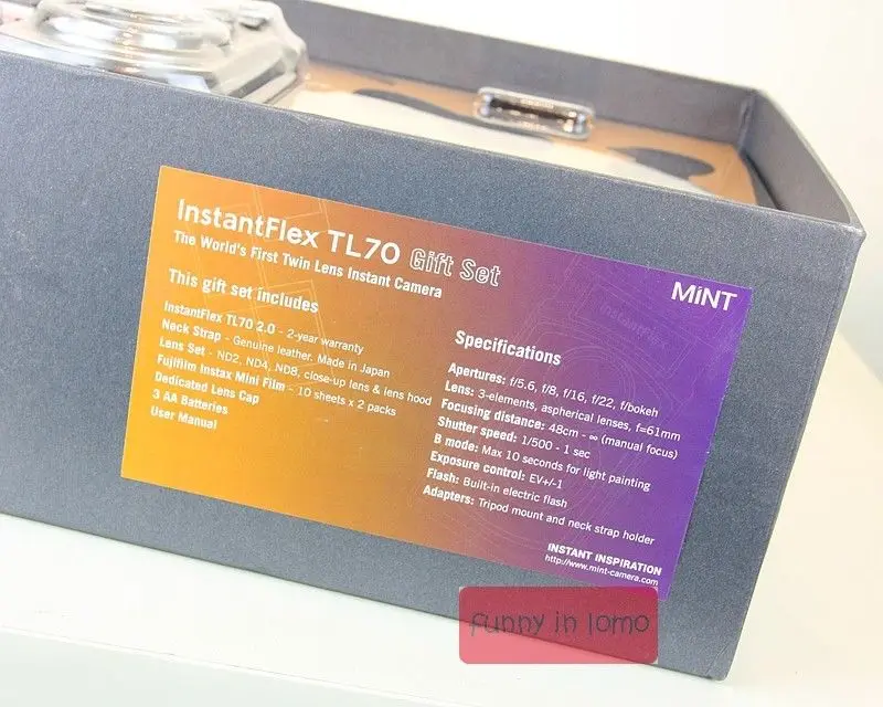 MiNT TL70 2,0 Flex двойной объектив мгновенной камеры Подарочный набор с Fuji instax mini пленкой