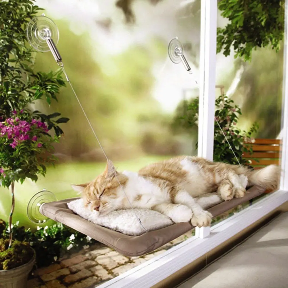 

2018 Newest Hot Cat Hammock Window Mounted Bed Sofa Mat Cushion Hanging Shelf Seat with Suction