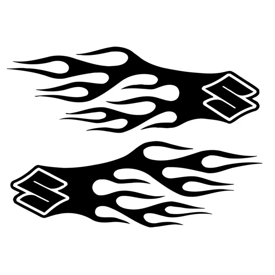 Cunymagos Tank Flames Decor Vinyl Car-Styling Car Sticker Motorcycle Car Accessories Sticker Creative Decal Car Sticker Funny 17.8cm6 (3)