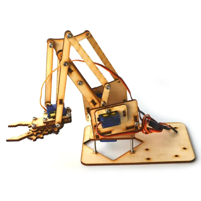 

4 DOF Wooden Robotic Arm Kit with Servo Motor For Arduino Robot Car