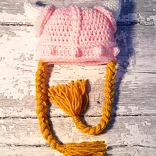 Вязаная крючком шапка викинга для девочек, для новорожденных и взрослых, с косами, смешная, ручная работа, вязаная шапка с рисунком Викинга, вязаная Рождественская Детская шапка