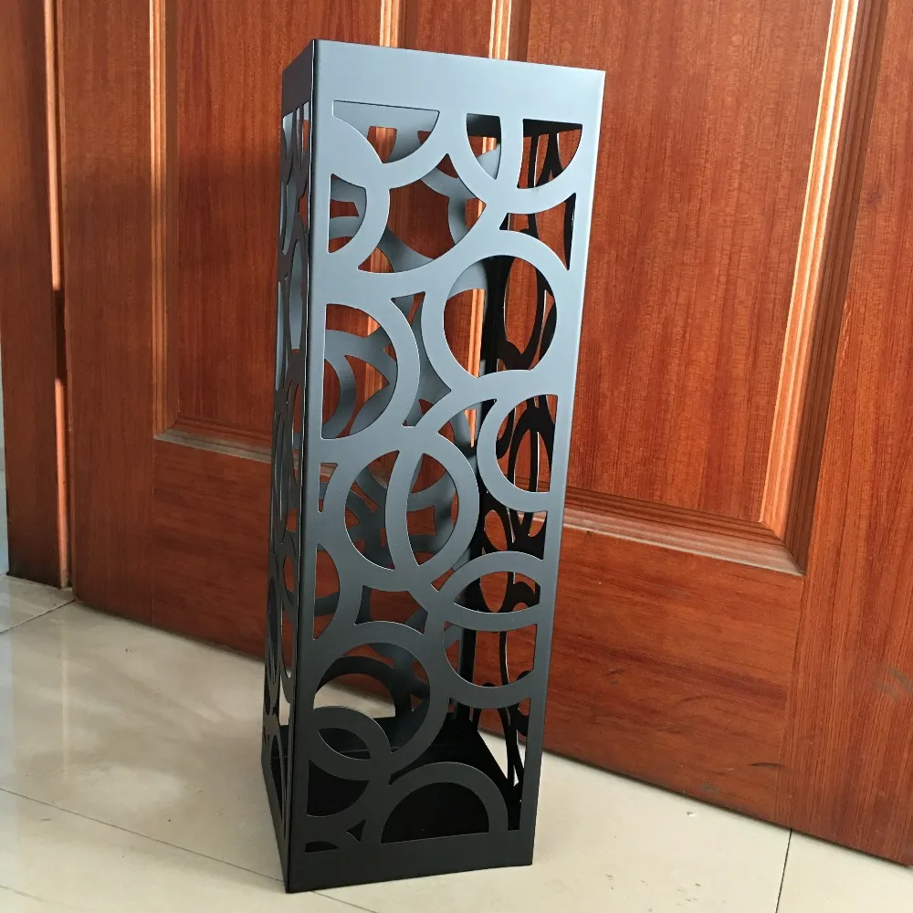 New Creative fashion vintage metal iron craft art umbrella stand holder rack storage bucket black white barrel home hotel lobby