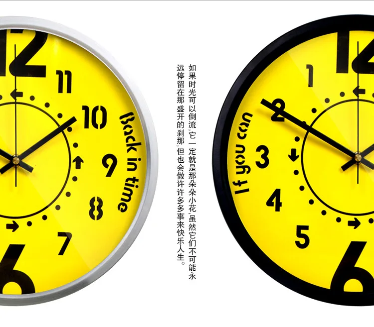 Креативные настенные часы в обратном направлении желтого цвета, домашний декор, Pow Patrol, женские часы, современный дизайн, Relogio Parede, идеи подарка ZB85