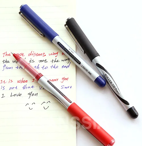 

1PC/lot Roller tip pen 0.5mm Classic liquid ink gel pens 3 color School stationery supplies office accessories (ss-1220)