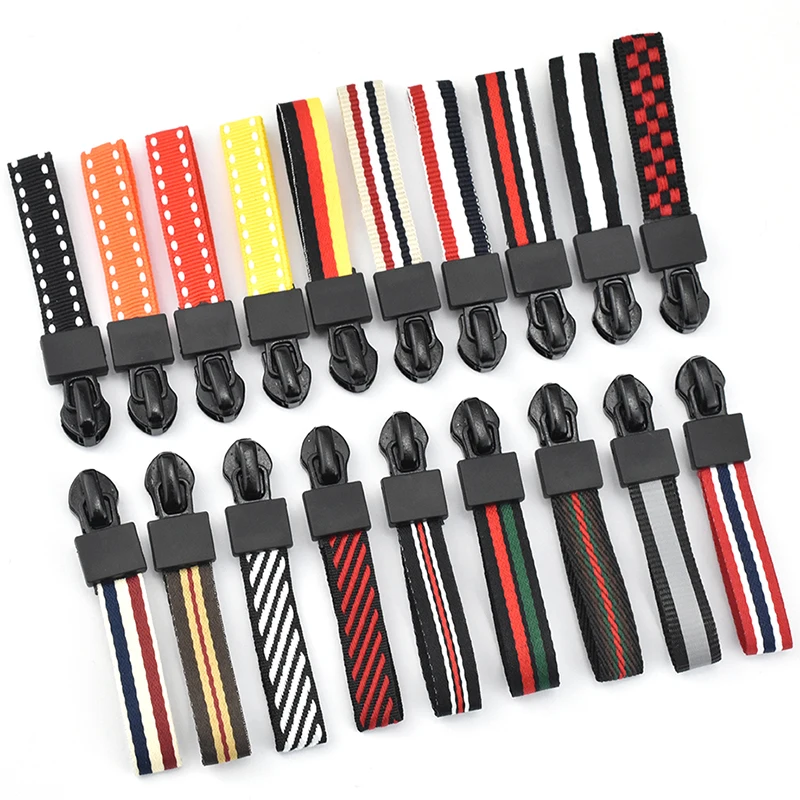 

5pcs 5# Webbing Ribbon Zipper pull waterproof zipper head DIY sewing Zipper Sliders With Outdoor Jackets Backpack bag Accessorie