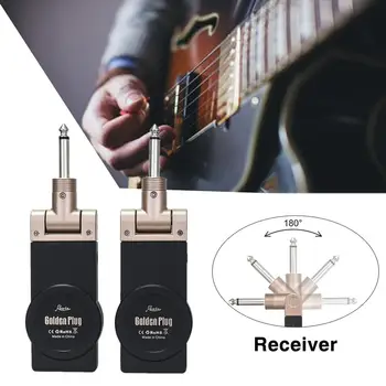 

2.4GHz Wireless Guitar System Transmitter Built-in Rechargeable Lithium Battery 30M Transmission Range for Electric Bass #35