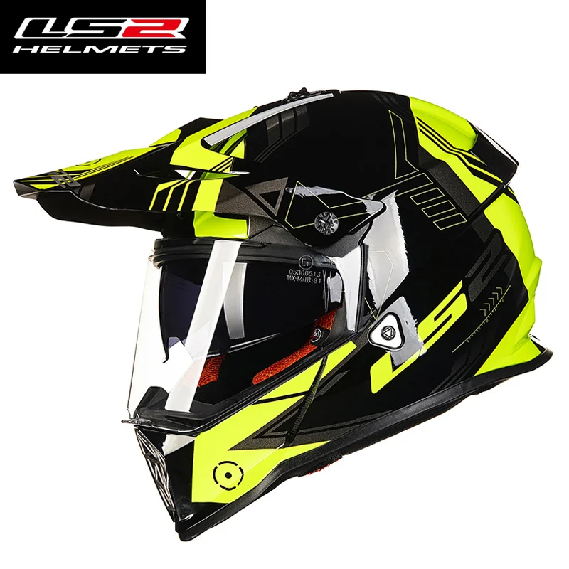 LS2 MX436 мужские мотокросс шлем с двумя объективами для мотокросса, для езды на мотоцикле, шлемы внедорожные полный уход за кожей лица Мотоцикл шлем, одобренный ECE LS2 шлем - Цвет: 2