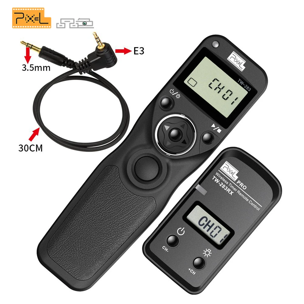 Pixel TW 283 E3 TW 283 Wireless Timer Remote Shutter Release Timing Control For Canon PowerShot