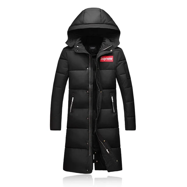 Cheap Winter Coat Men Duck Down Jacket Extended Thickening Knee-high Warm Fashion Lesure Man Coat Down-Jacket M-XXXXL