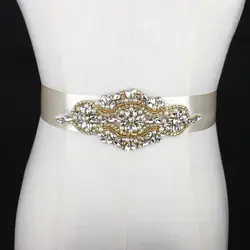 Золотые блестящие пояса с кристаллами для свадьбы Стразы Свадебный Пояс Пром Украшение для вечернего платья Блестящие Свадебные пояс и