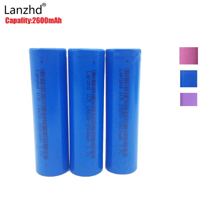 

3PCS lithium 18650 for LG HG2 18650 3.7v rechargeable Battery Li-ion 2600MAH lithium battery for Flashlight
