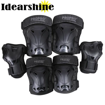 

6 In 1 Set Roller Skates Skateboarding Skiing Wrist Knee Elbow Protector Set Adult Kids KneePads Protection Sports Safety #6134