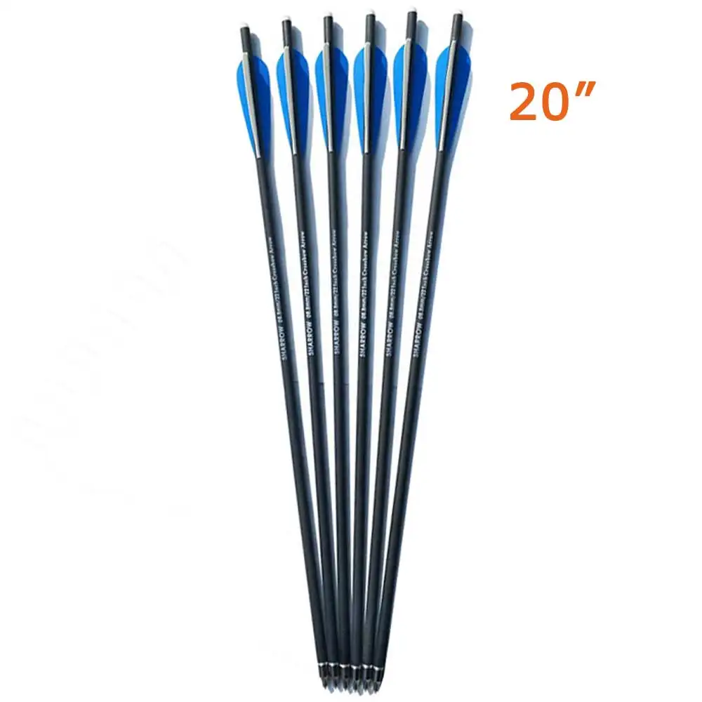 Новые 6 шт. 1" /17"/1" /20"/2" арбалетные стрелы из углеродистой стали фиксированные стрелы Открытый Традиционный лук - Цвет: 20 inch