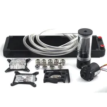 Computer water cooling radiator OD10mm 360p Auminum with 110 140 190 240mm water tank sc600B pump water cooling kits set